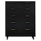 Manhattan Comfort Granville 45.27 Tall Dresser in Black DR-5022 - alternate 1